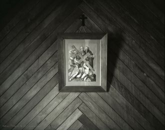 Laurence Aberhart Interior, 'Station of the Cross' ,Kakahi, Central North Island, 7 April 1982