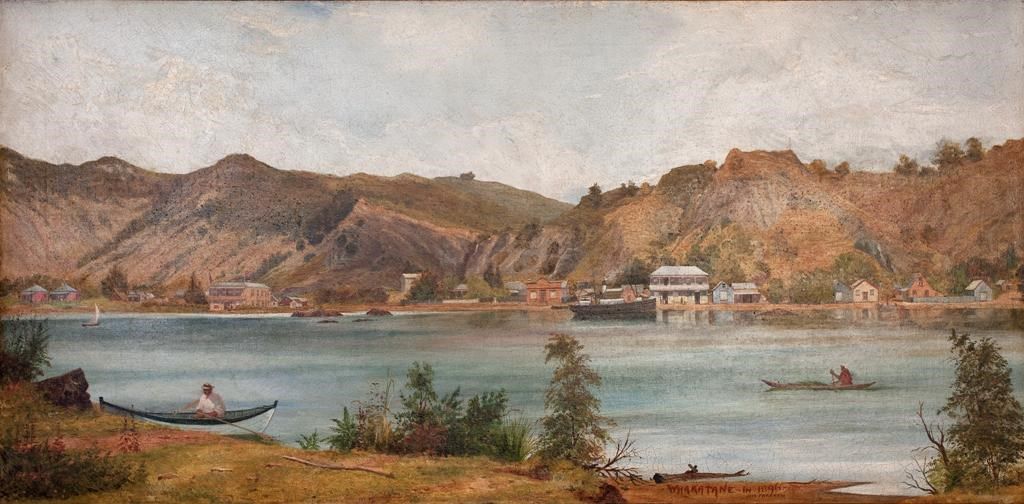 Painting of Whakatane by James Forsyth