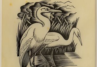Kotuku, E. Mervyn Taylor (1906-1964) 1997.60.20, Whakatāne Museum 