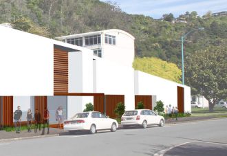 A concept painting of the redeveloped Museum Research Centre on Boon Street.