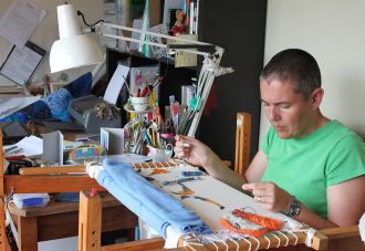 Jo Dixey in her studio, courtesy of the artist