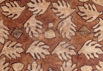 Meralda Warren, Breadfruit Leaves, 2008, ‘Uru bark tapa, Courtesy of the artist.