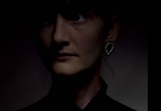 Octavia Cook Counterfeit Epidermis Motif Brooch Portrait, Courtesy of Anna Miles Gallery 