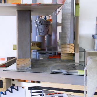 Deborah Crowe Bit City: Q 32 Compound Ledge Parts 1 2012 / 2016   Mixed media 