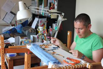 Jo Dixey in her studio, courtesy of the artist
