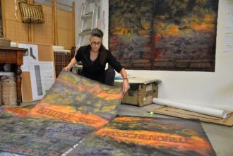Robyn Hughes in her studio, Auckland.