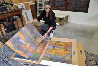 Robyn Hughes in her studio, Auckland.